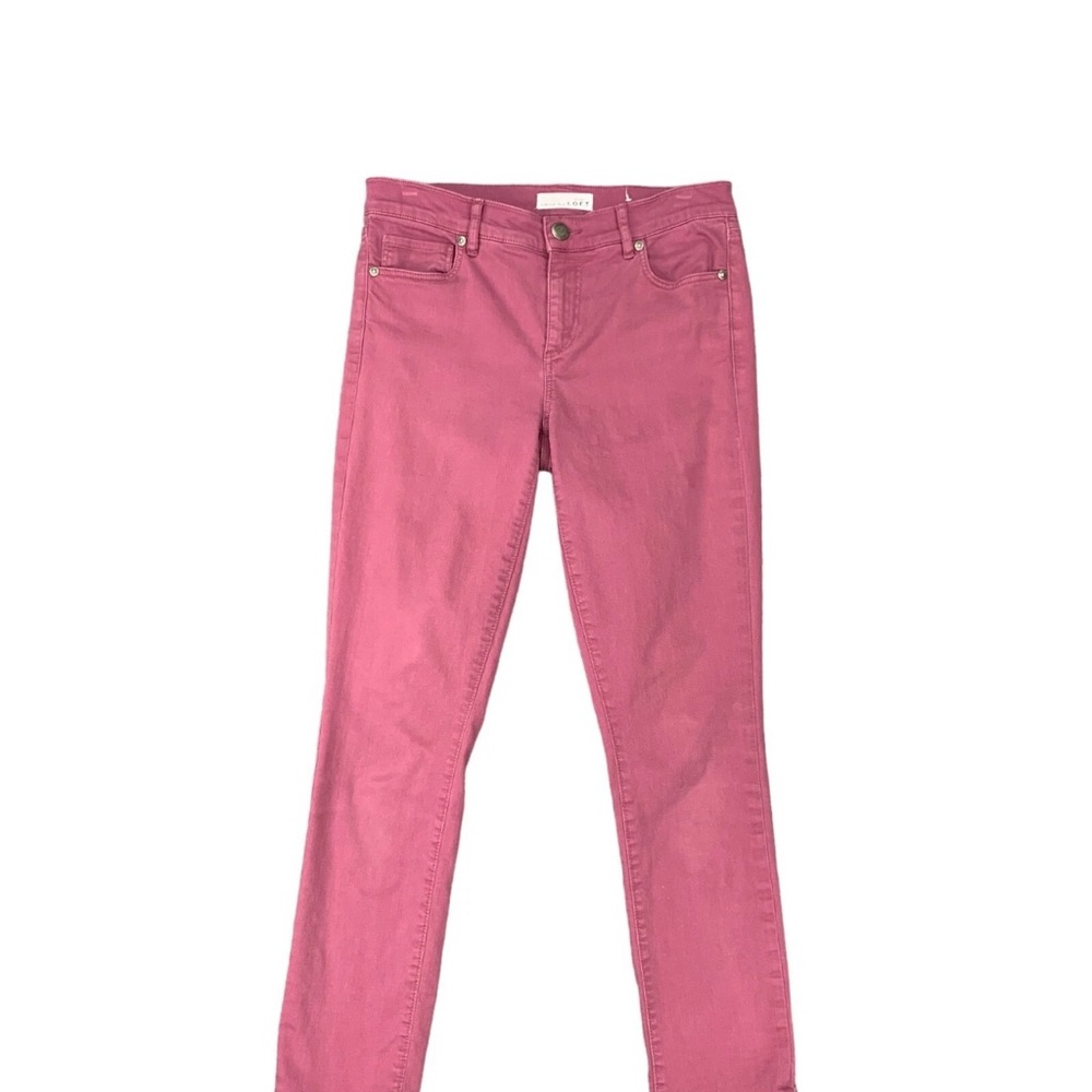 Made and Loved Loft Jeans Womens 4/27 Plum Pink Denim Stretch
